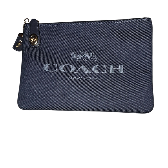 Coach Women's Denim Clutch/Wristlet - Picture 1 of 7